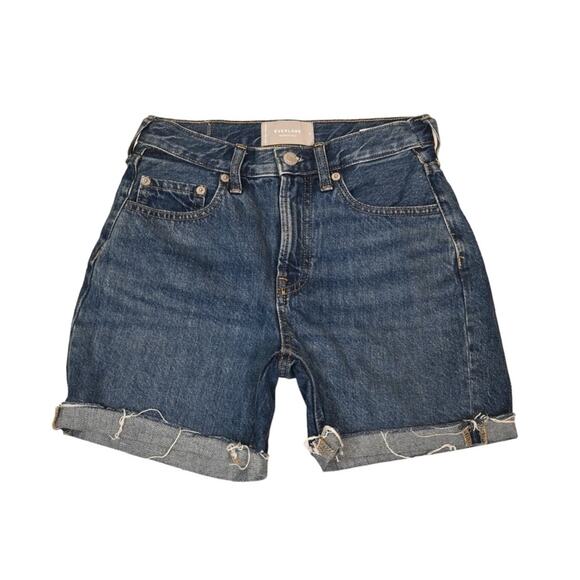 Everlane Womens 23 The Denim Short Cuffed Jean Short - Picture 1 of 10